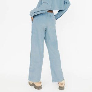 Aritzia TNA corduroy blue wide leg pants